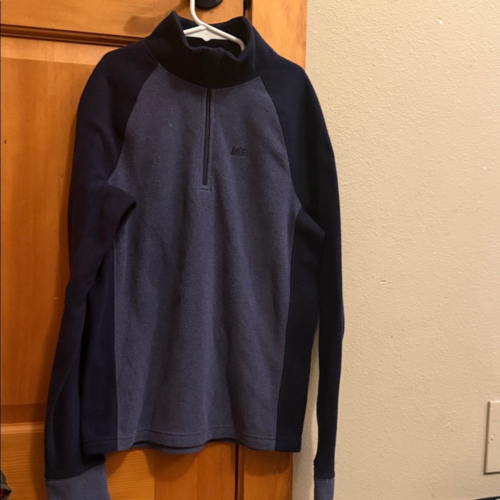 REI Navy and Blue Kids Half-Zip Sweatshirt